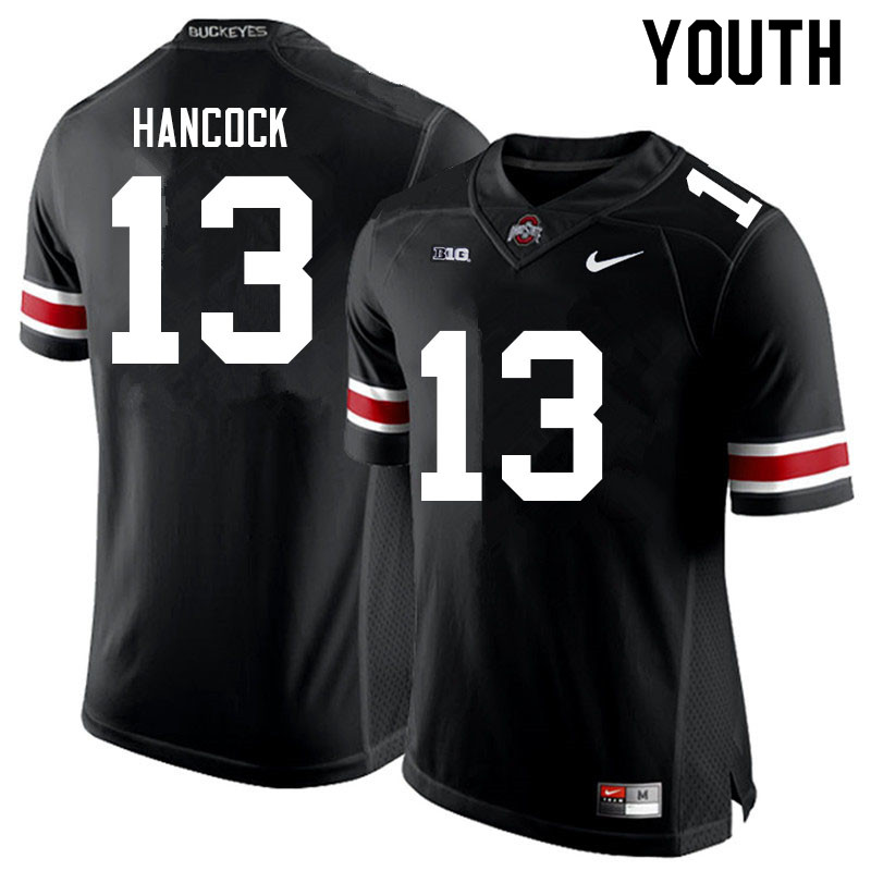 Youth #13 Jordan Hancock Ohio State Buckeyes College Football Jerseys Sale-Black
